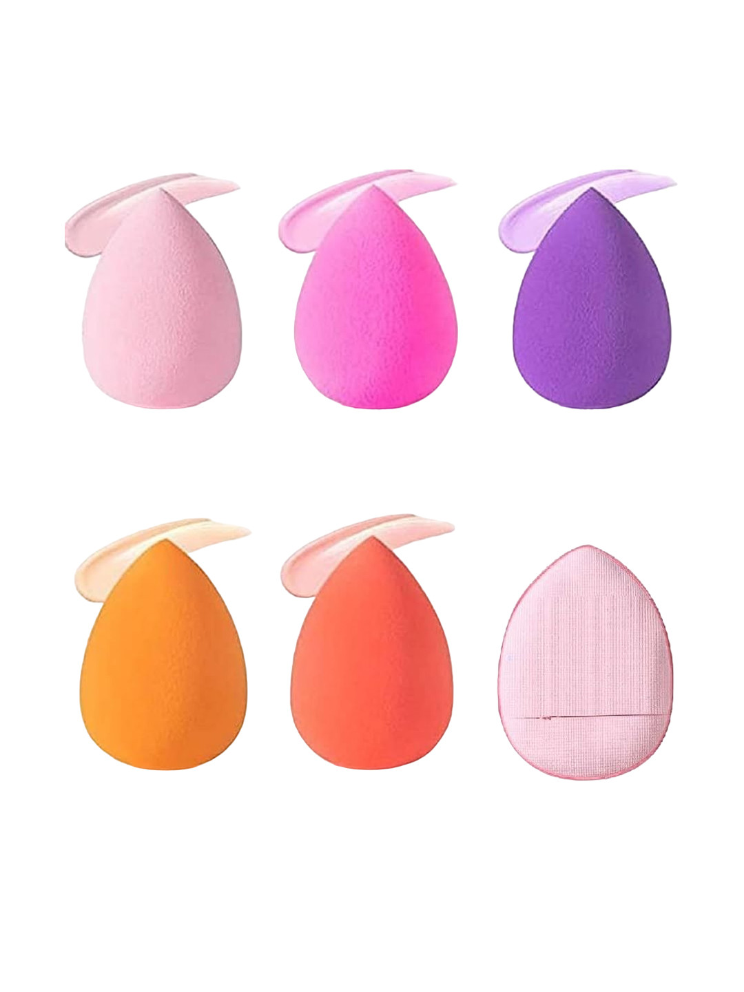 

Facejewel Set Of 5 Makeup Blender With Finger Sponge, Pink