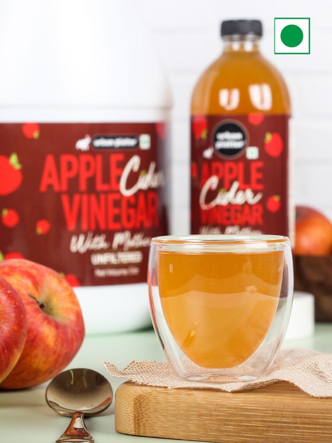 

URBAN PLATTER Apple Cider Vinegar With Mother - 5L, Yellow
