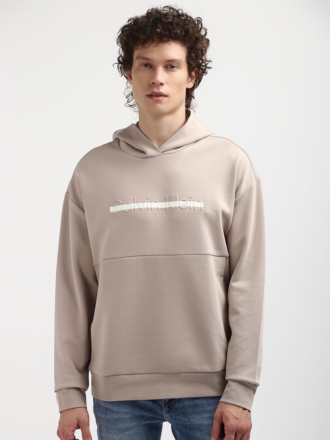 

Calvin Klein Men Solid Sweatshirt, Beige