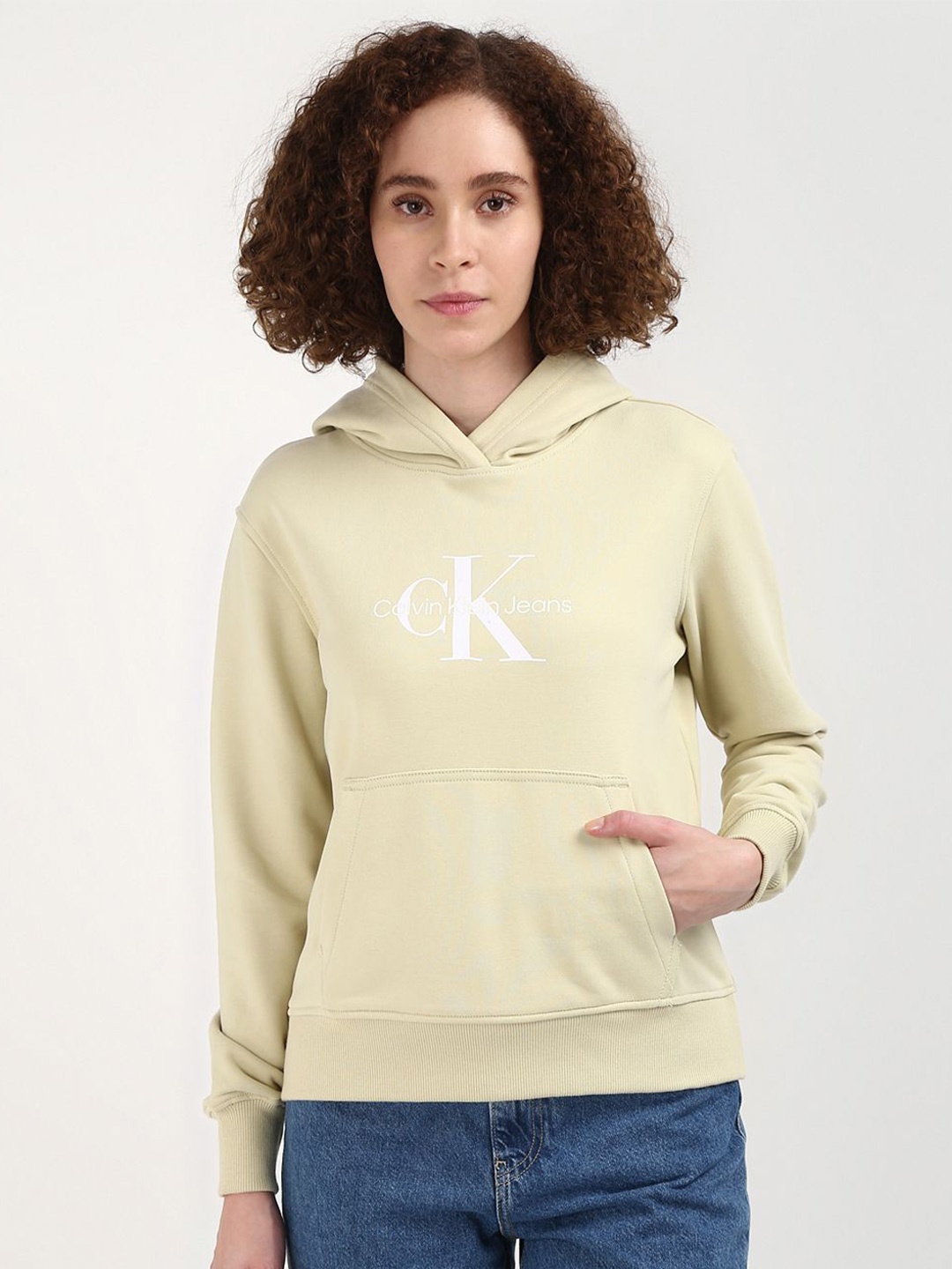 

Calvin Klein Women Cotton Printed Sweatshirt, Green