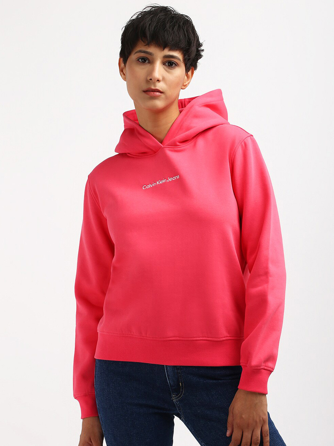 

Calvin Klein Women Cotton Solid Sweatshirt, Pink