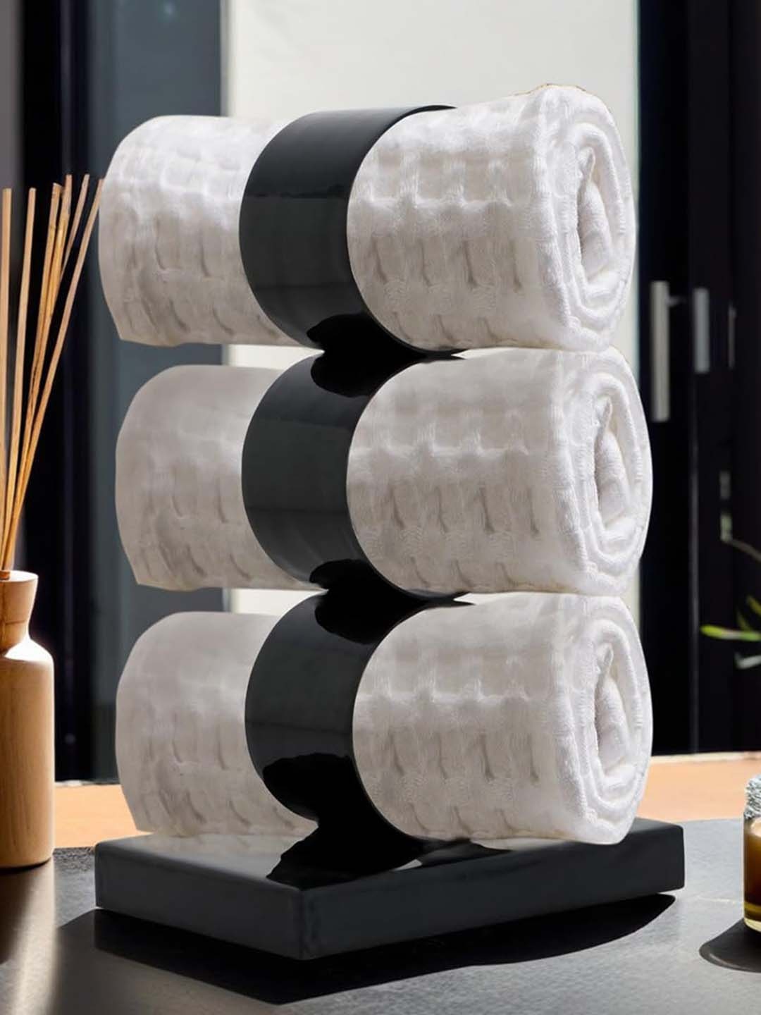 

THE HOME CO. Black Metal Matte Towel Holder