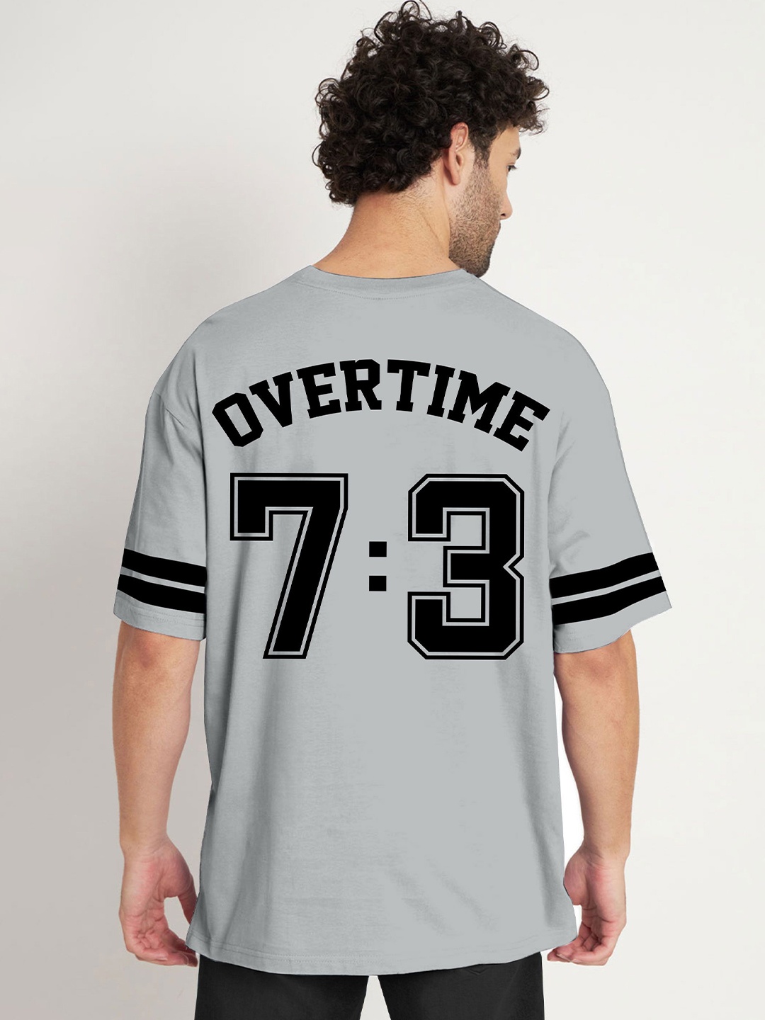 

Comicsense Jujutsu Kaisen Anime Overtime Pritned Cotton Oversized Club Tshirt, Grey