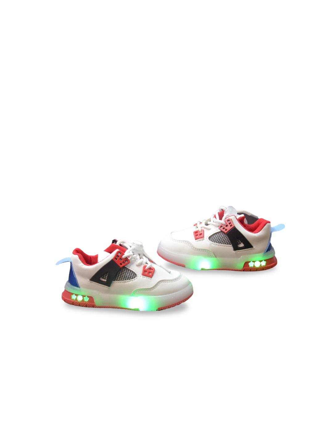 

BAESD Kids Printed Round Toe Comfort Insole Sneakers, White