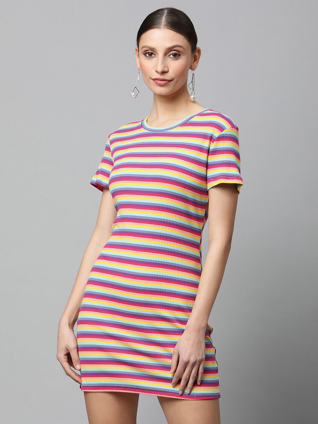 

Global Republic Striped T-shirt Dress, Pink