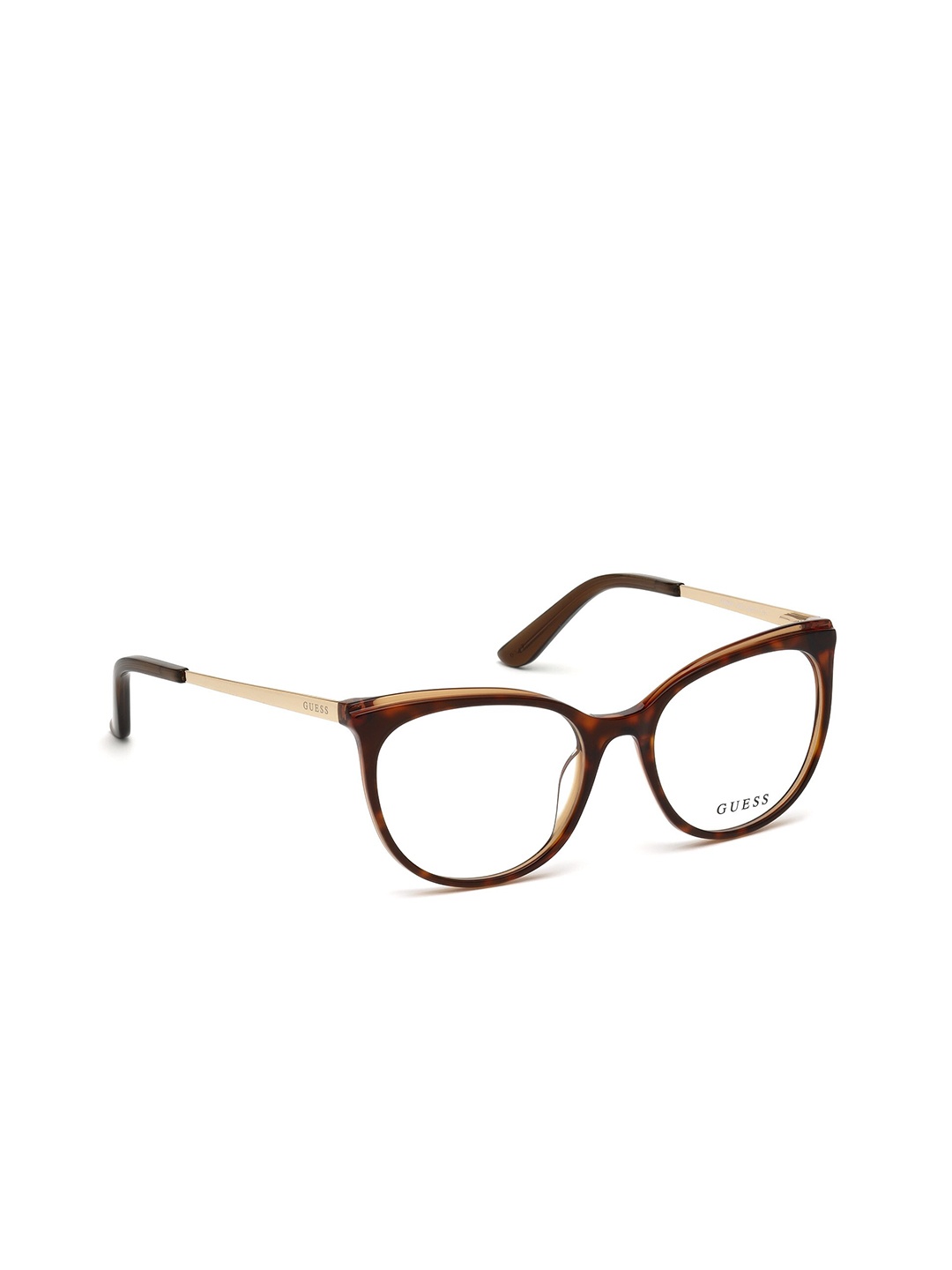 GUESS Women Full Rim Cateyes Frames, Brown