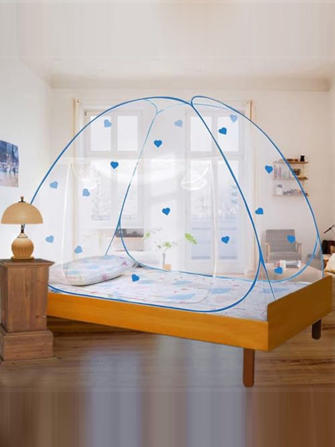 

Evafly Blue & White Foldable Tent Mosquito Net