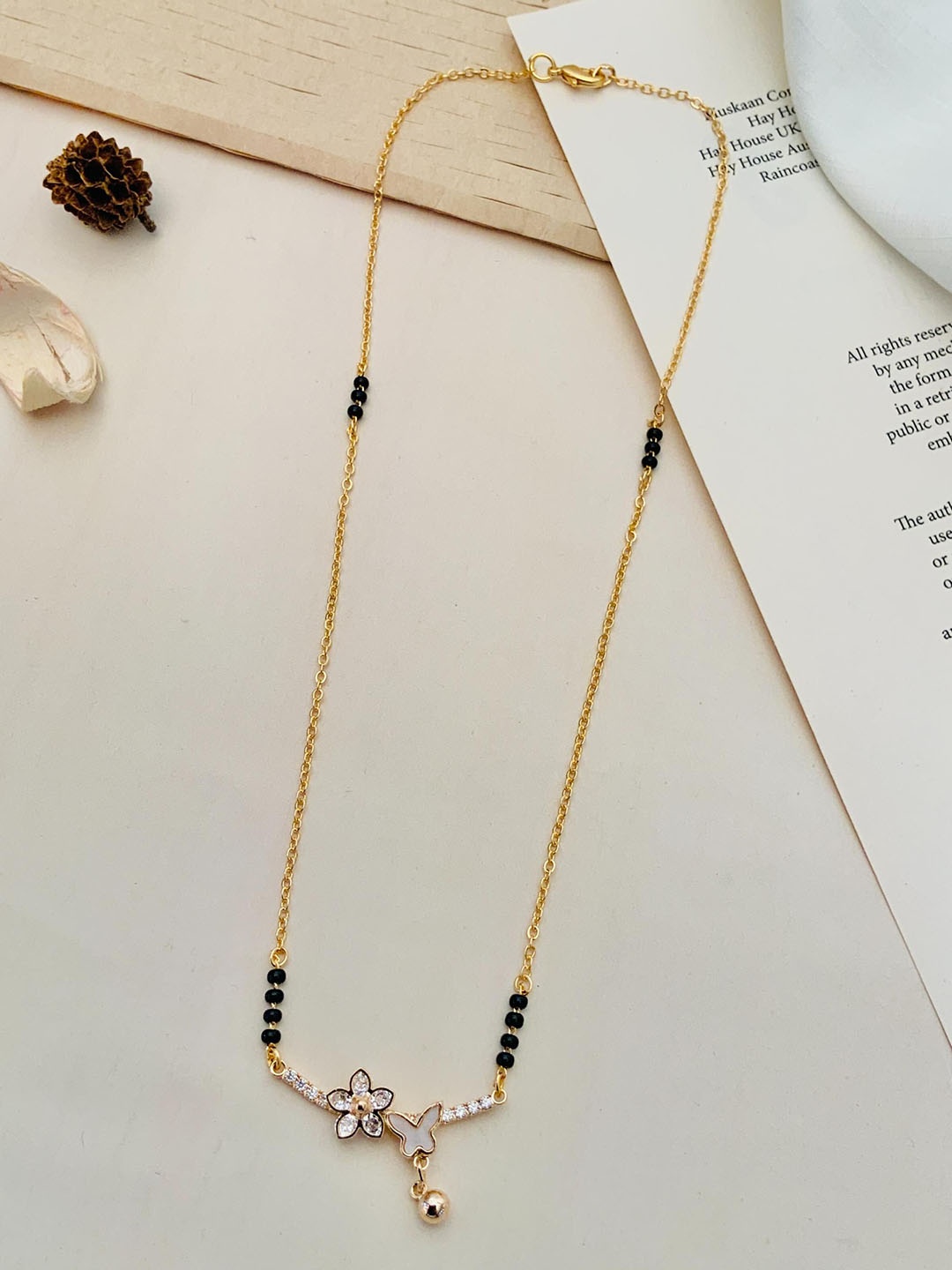 

ABDESIGNS Gold-Plated American Diamond Mangalsutra