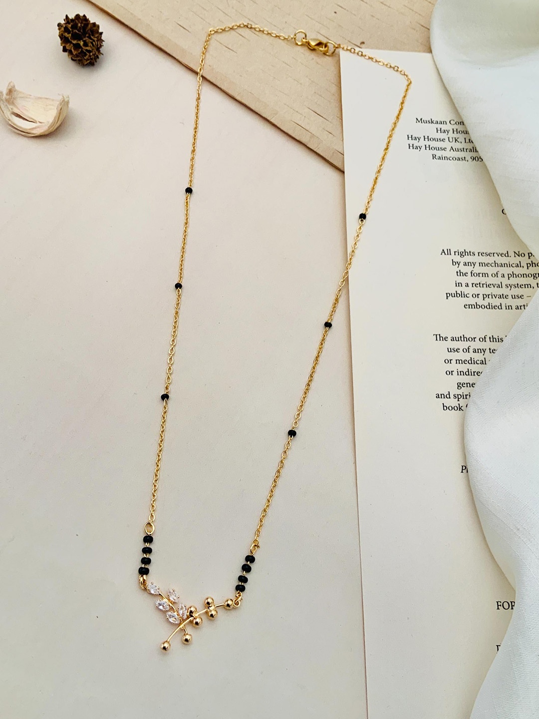 

ABDESIGNS Gold-Plated American Diamond Mangalsutra
