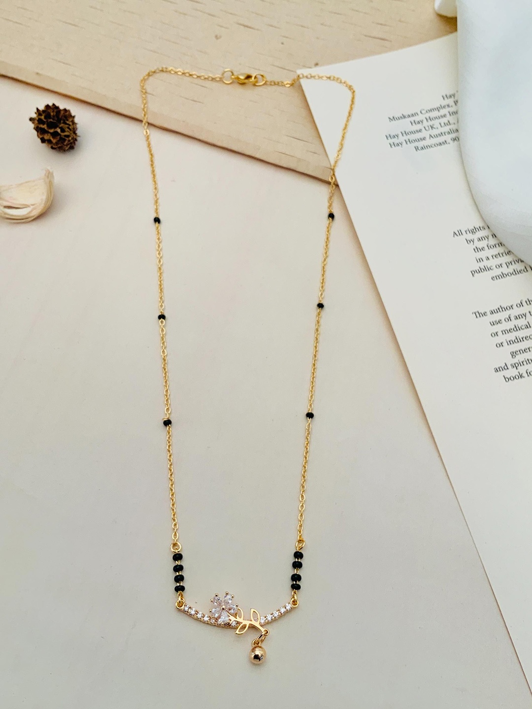 

ABDESIGNS Gold-Plated American Diamond Mangalsutra