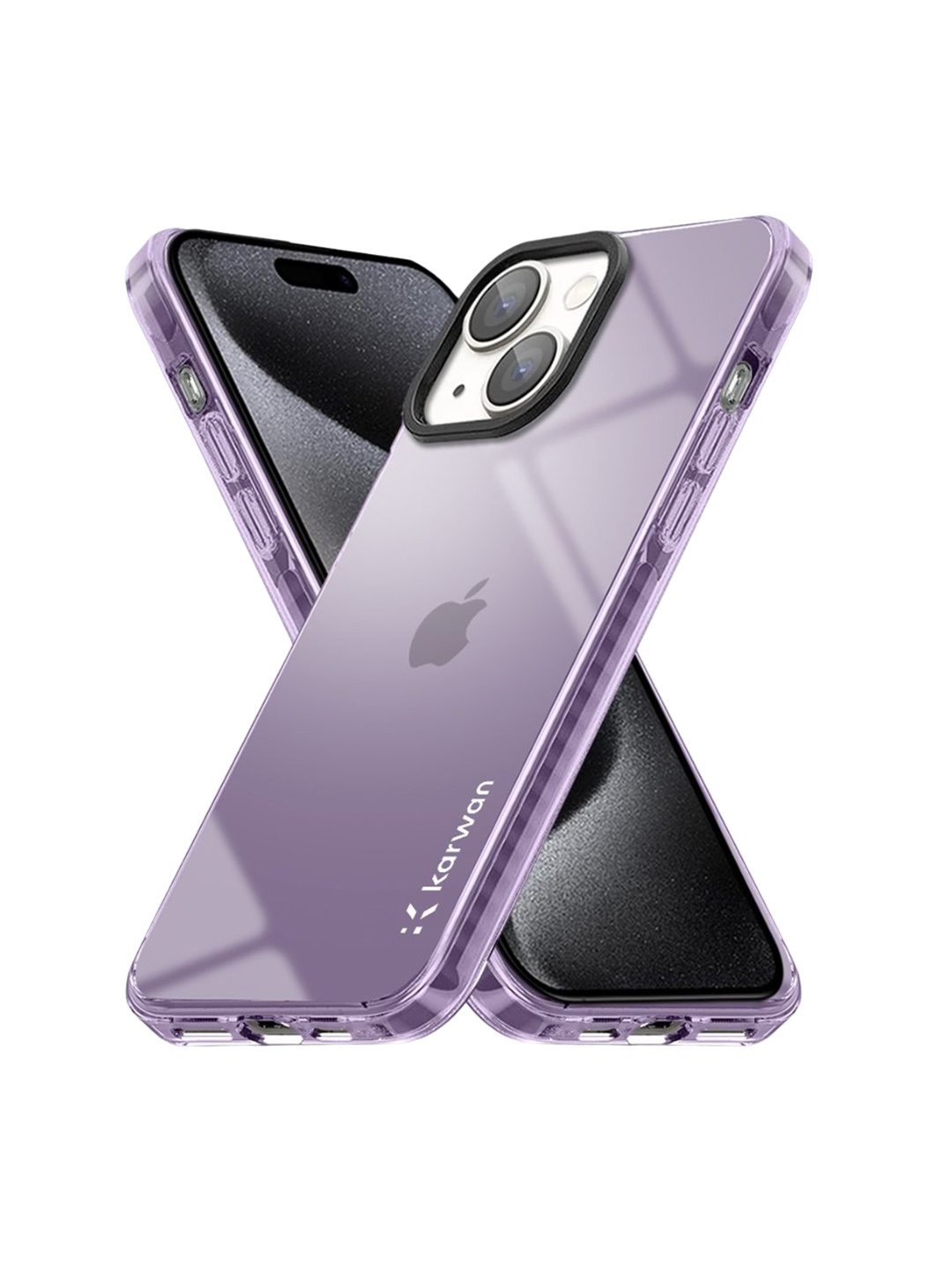 

Karwan Solid Printed iPhone 15 Plus Back Case Mobile Accessories, Purple