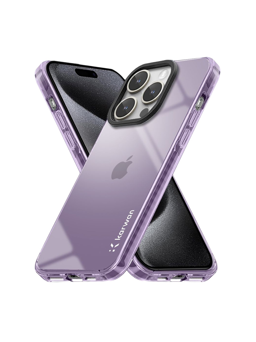 

Karwan Solid Printed iPhone 15 Pro Back Case Mobile Accessories, Purple