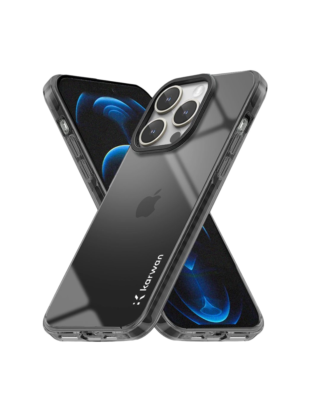 

Karwan Solid Printed iPhone 12 Pro Back Case Mobile Accessories, Black