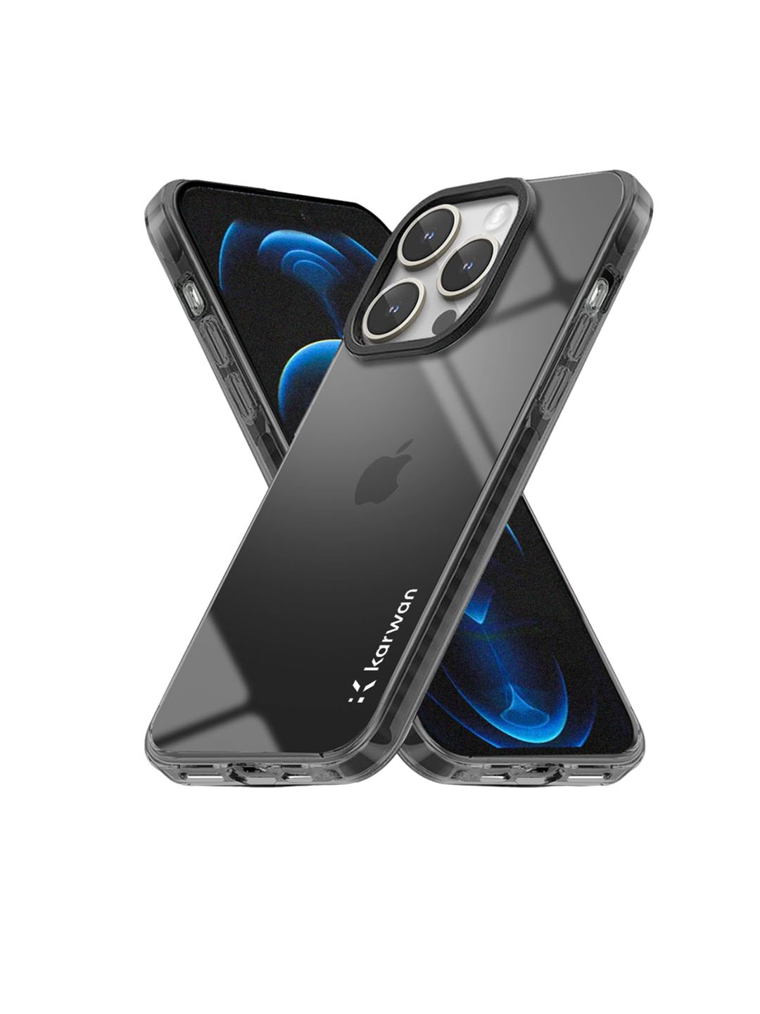 

Karwan Solid Printed iPhone 13 Pro Max Back Case Mobile Accessories, Black