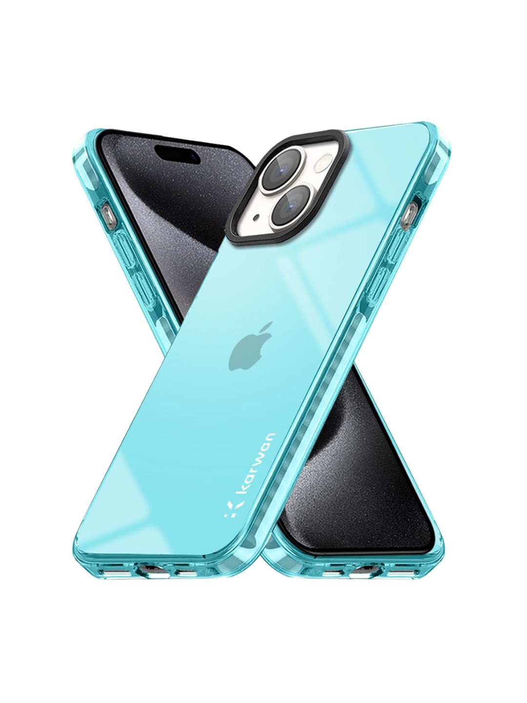

Karwan Solid Printed iPhone 15 Plus Back Case Mobile Accessories, Blue
