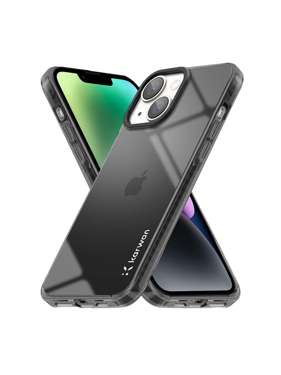 

Karwan Solid Printed iPhone 14 Plus Back Case Mobile Accessories, Black