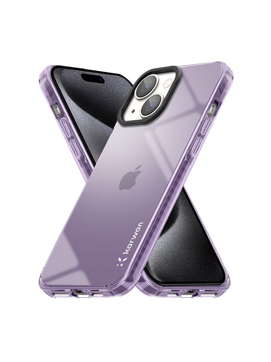 

Karwan Solid Printed iPhone 15 Back Case Mobile Accessories, Purple