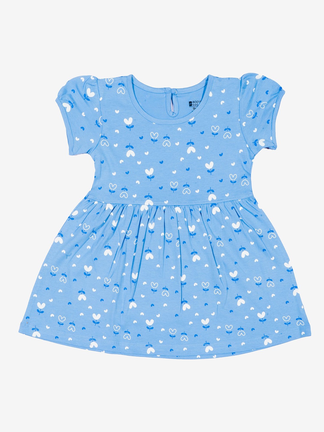 

Bodycare Print Puff Sleeve A-Line Dress, Lavender