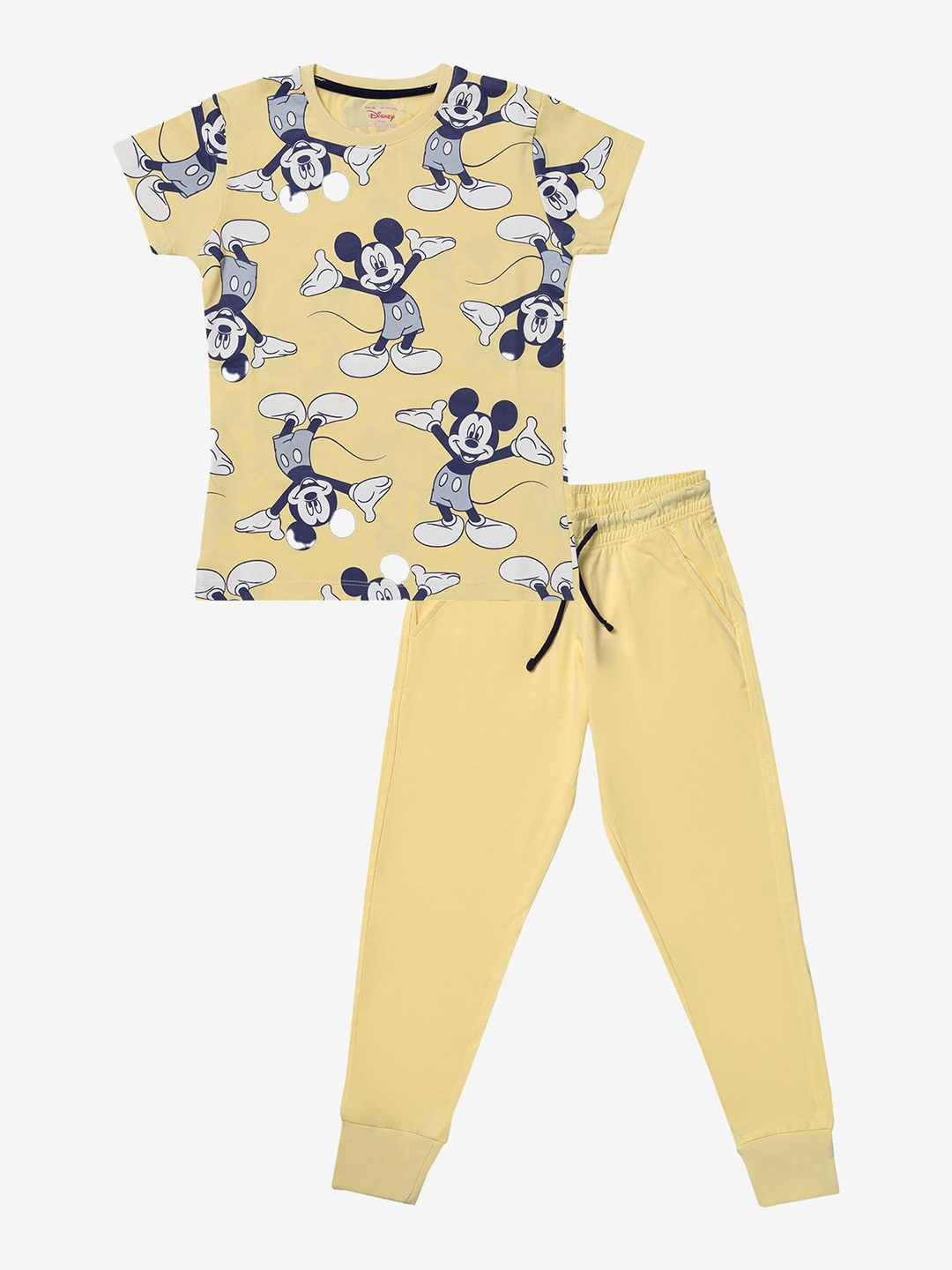 

Bodycare Kids Girls Printed T-shirt with Pyjamas, Yellow