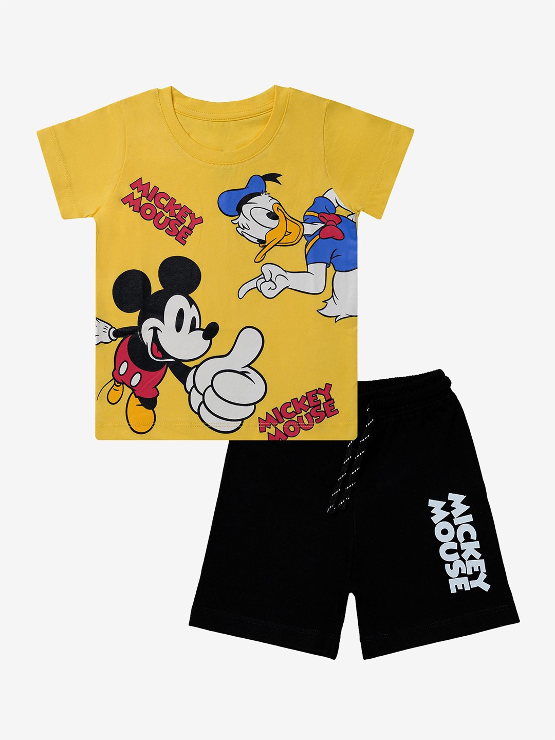 

Bodycare Kids Infants Boys Printed T-shirt With Short, Yellow