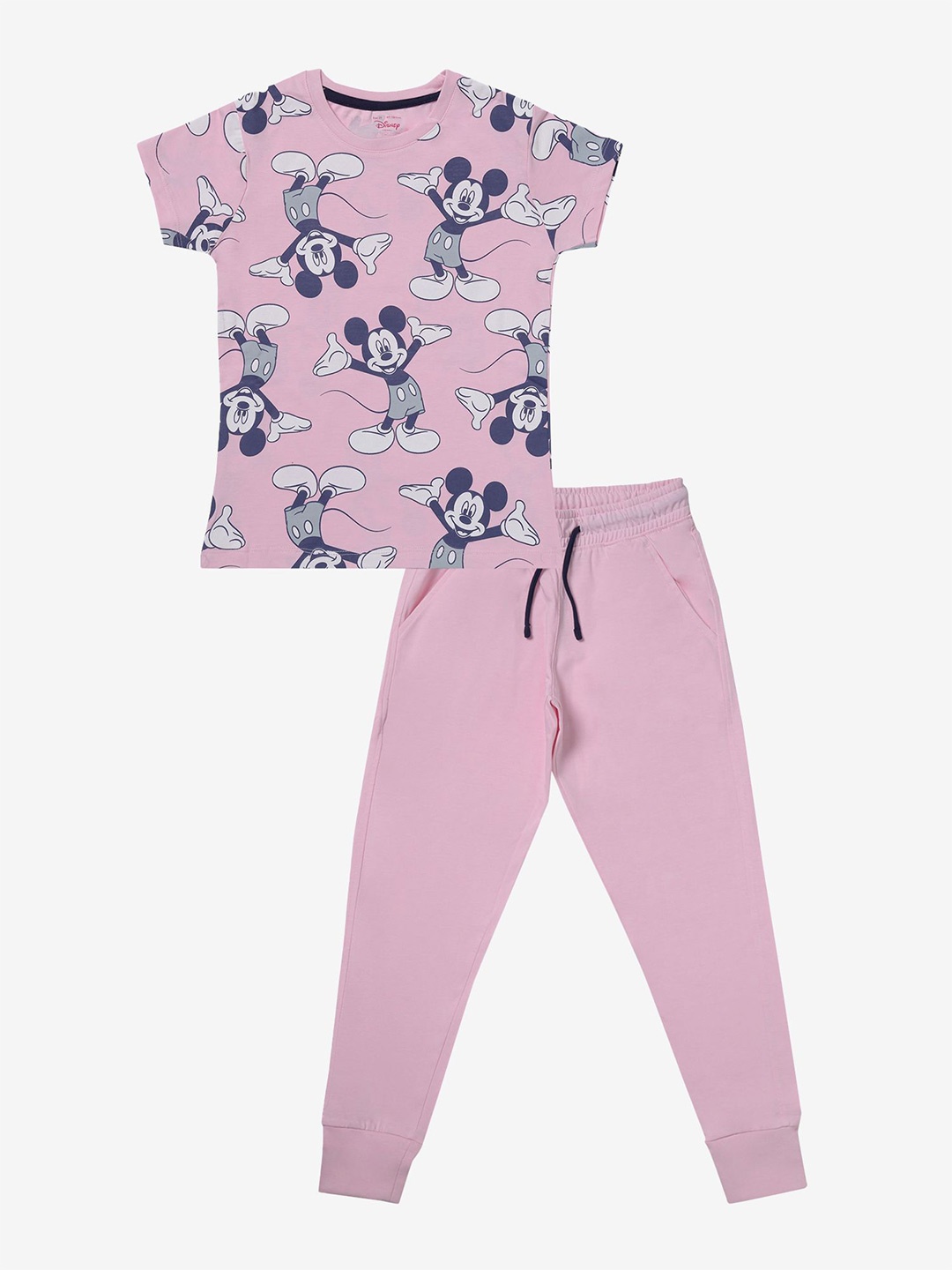 

Bodycare Kids Girls Printed T-shirt with Pyjamas, Pink