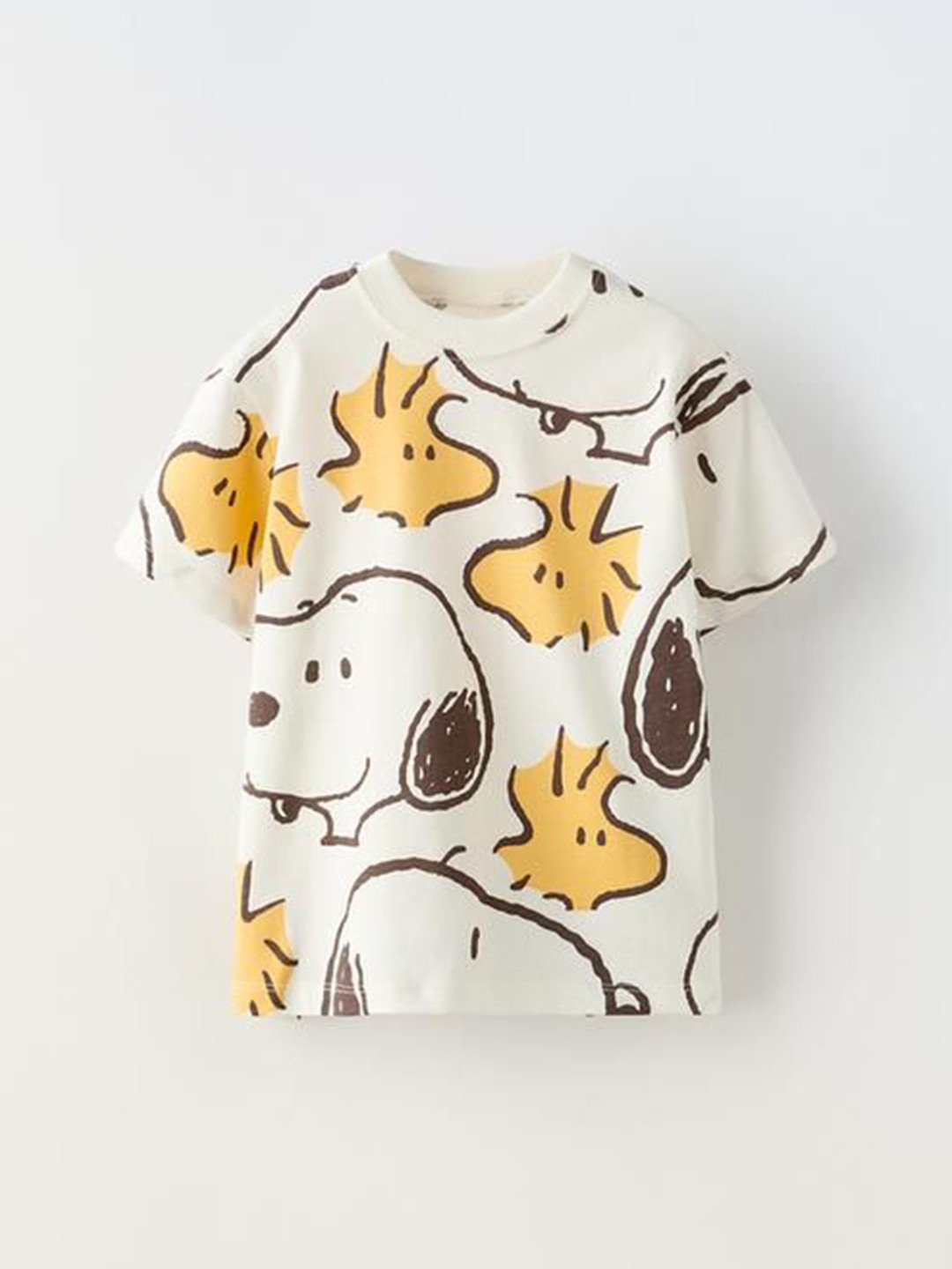 

Googo Gaaga Boys Round Neck Conversational Printed T-shirt, Cream