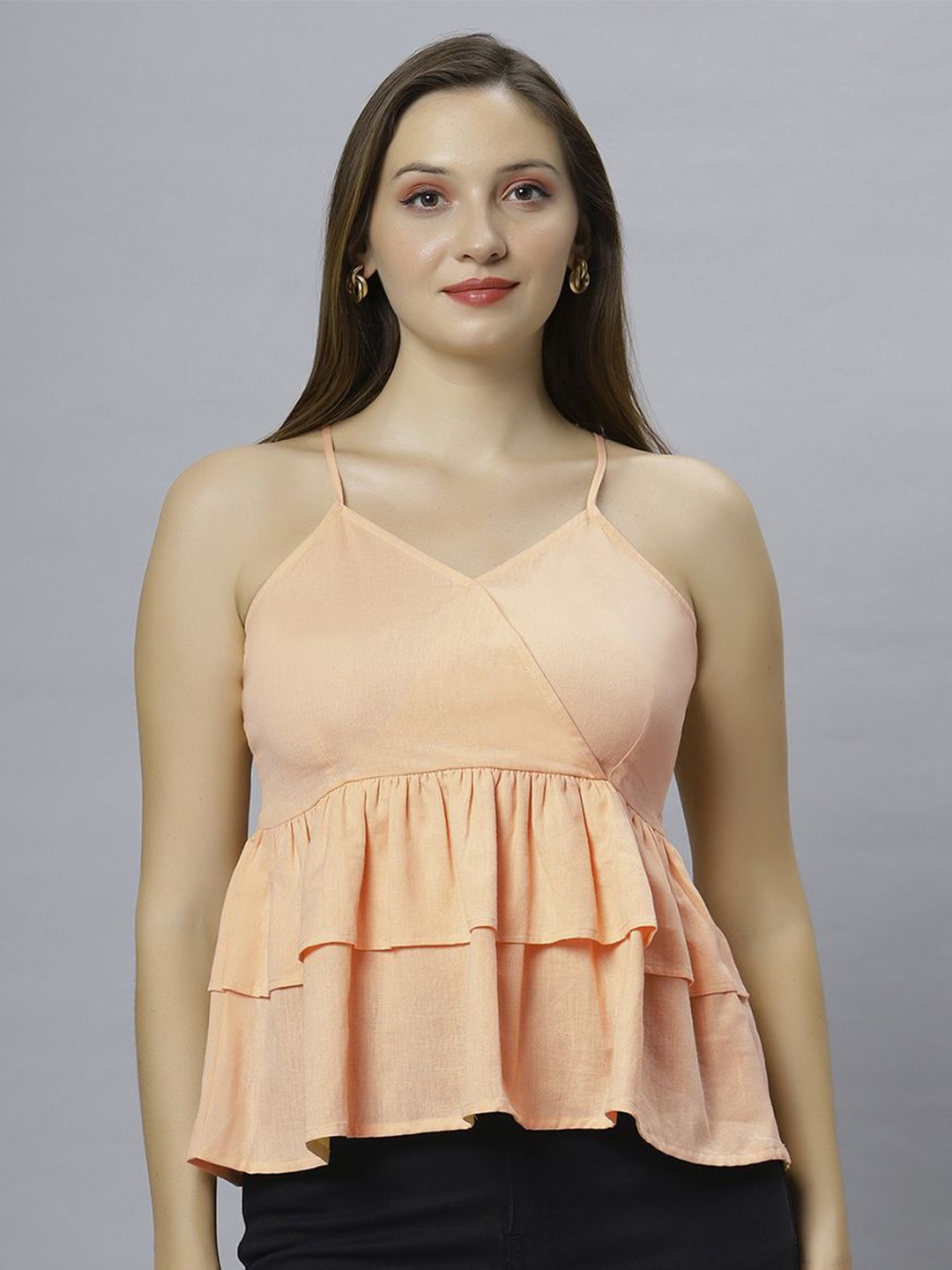 

DressBerry Cotton Empire Top, Peach