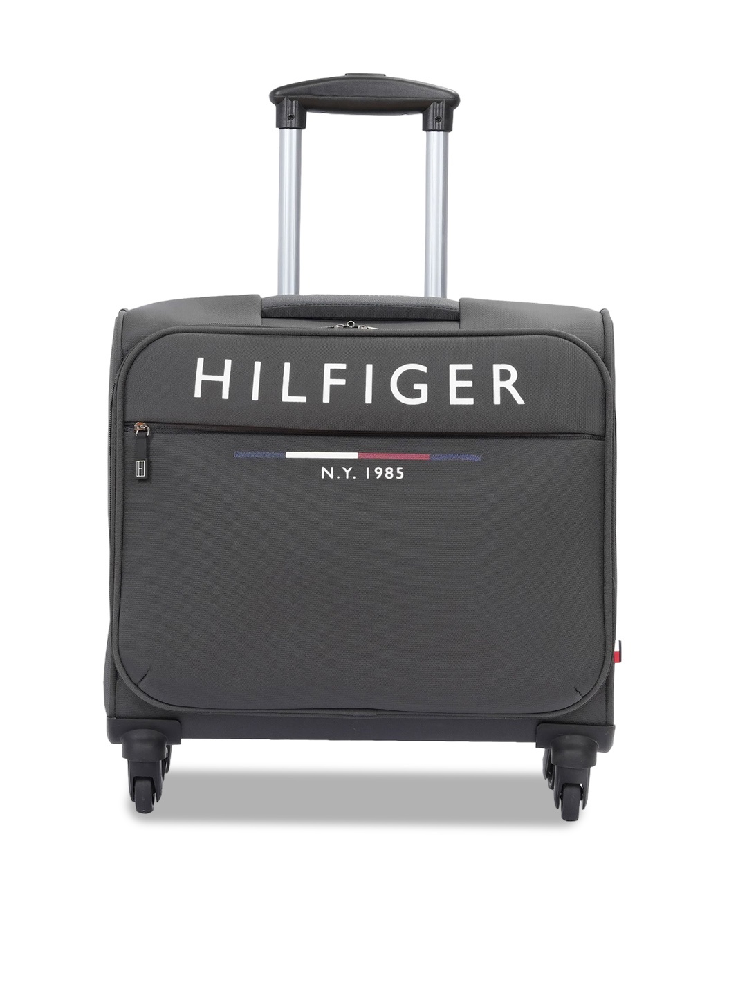 

Tommy Hilfiger Carolina Printed Soft-Sided Overnighter Trolley Bag, Grey