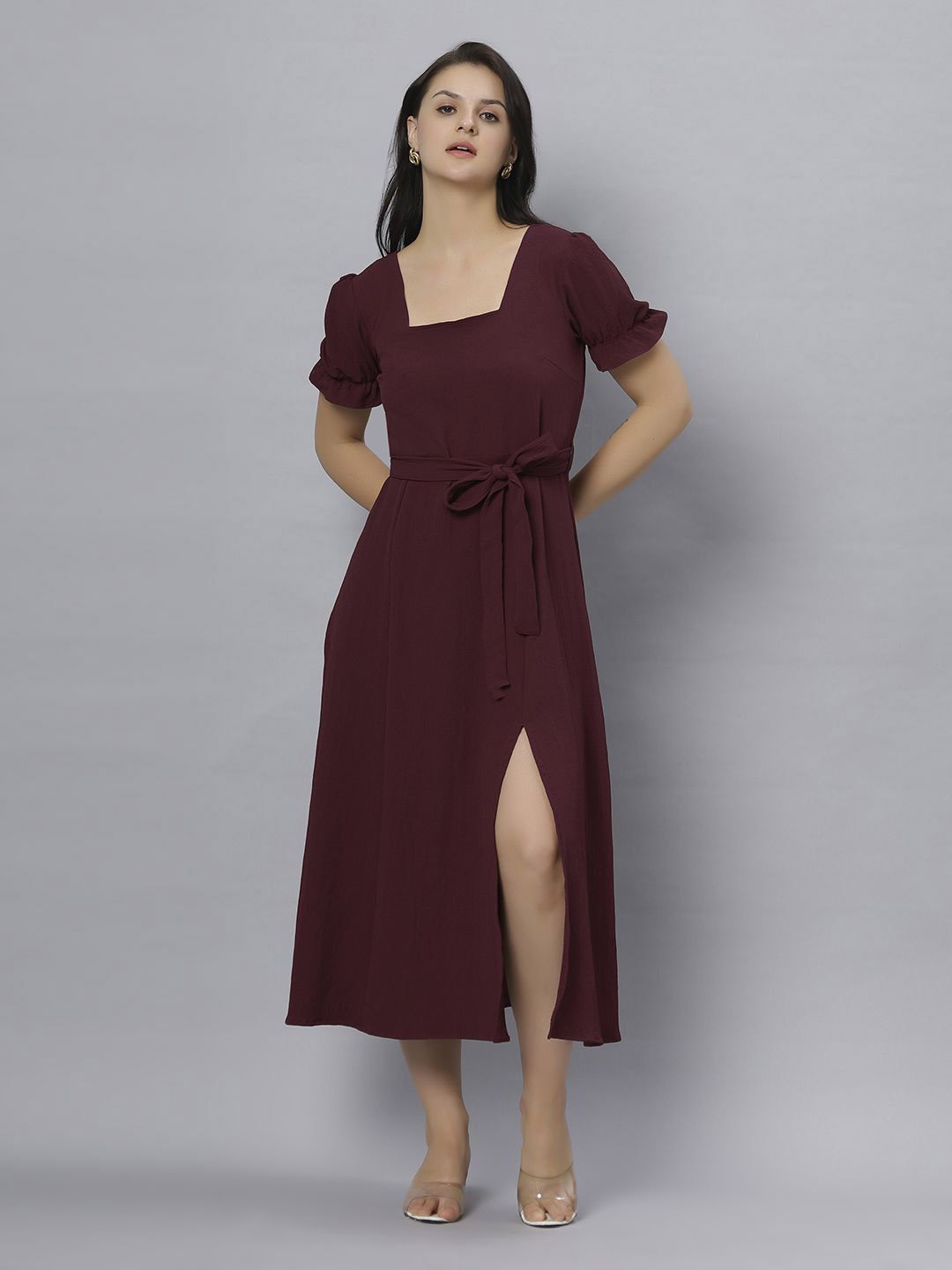 

Chemistry A-Line Midi Dress, Maroon