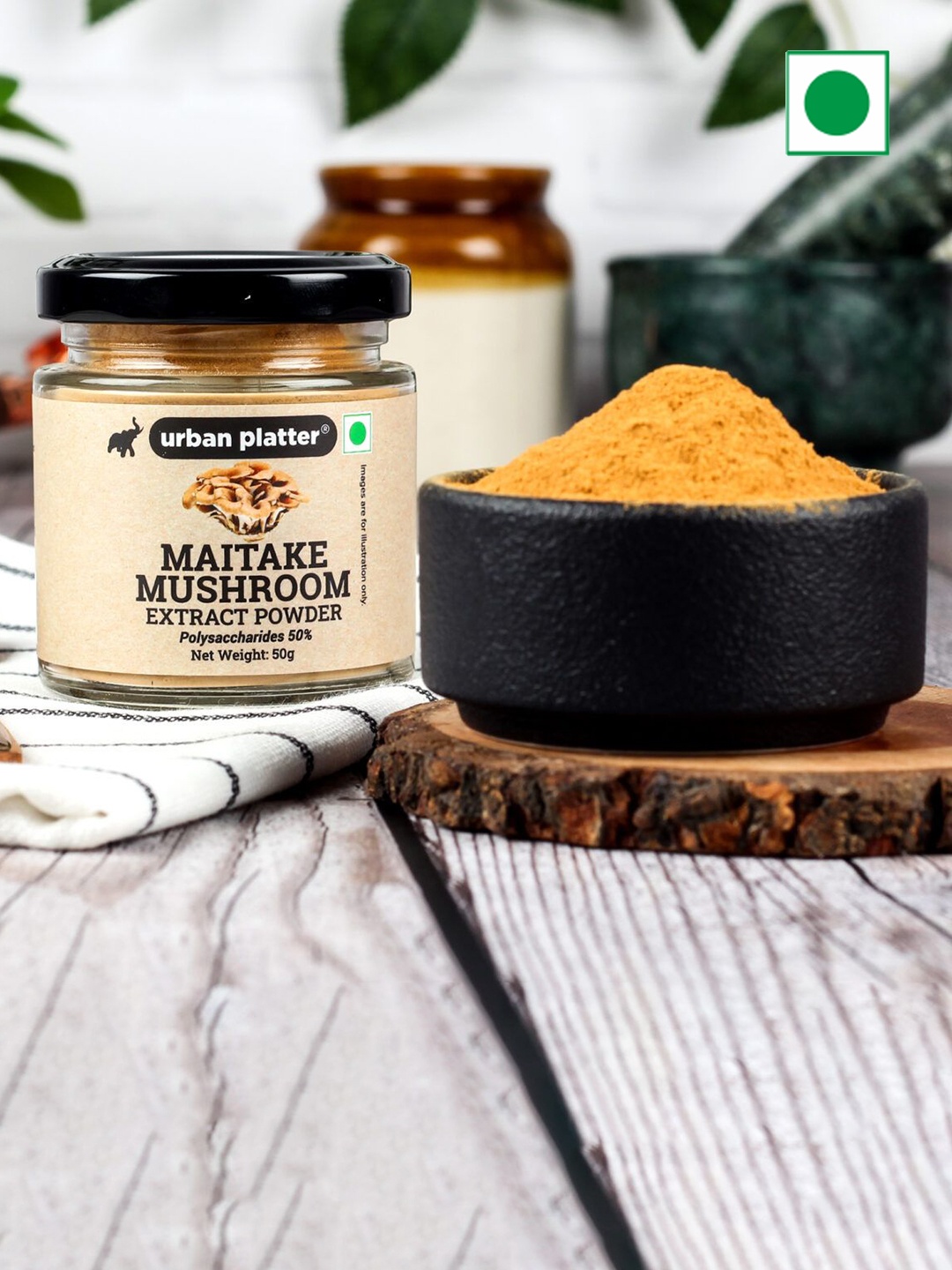 

URBAN PLATTER Maitake Mushroom Extract Powder 50g, Brown