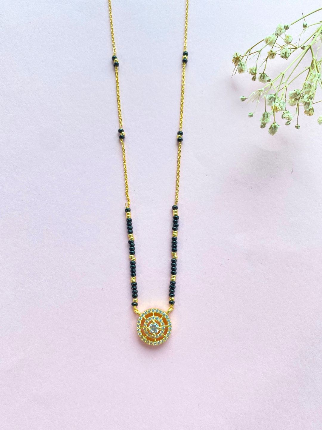 

Zeraki Jewels Gold Plated Artificial Stones & Beads Mangalsutra