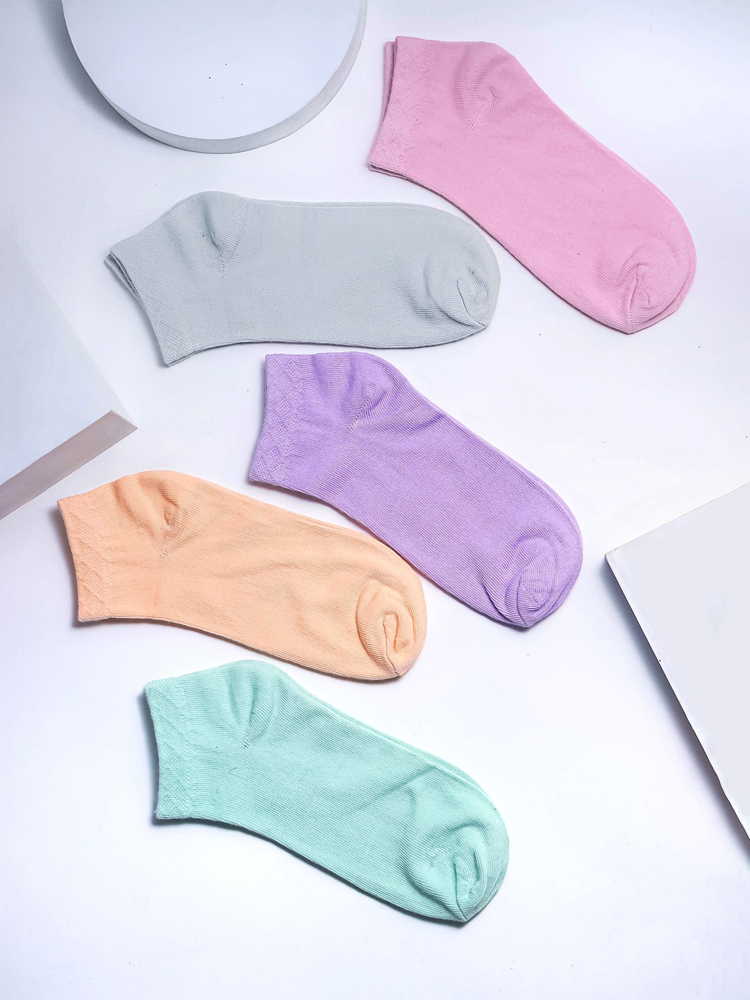 

Brauch Women Pack Of 5 Assorted Ankle-Length Socks