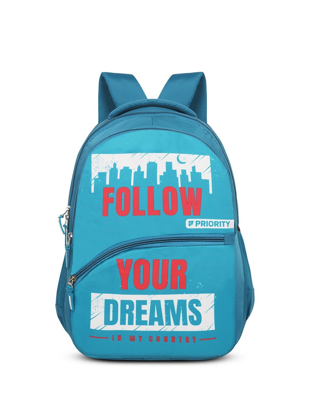 

Priority Kids-Unisex Typography Backpack, Blue