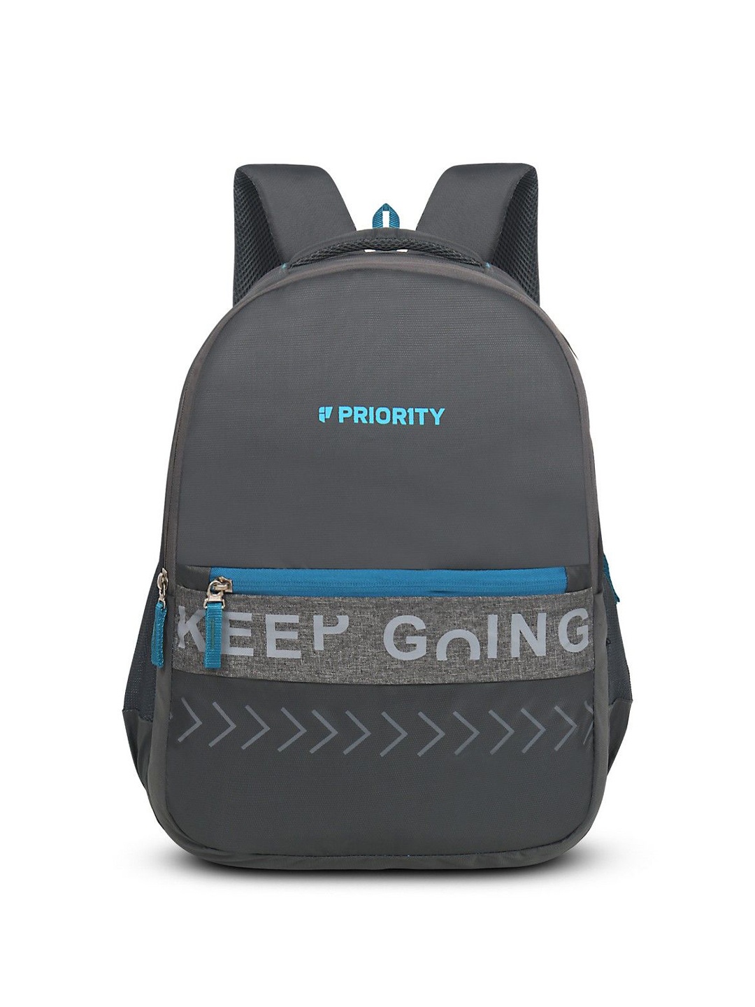 Priority Kids-Unisex Typography Backpack, Grey