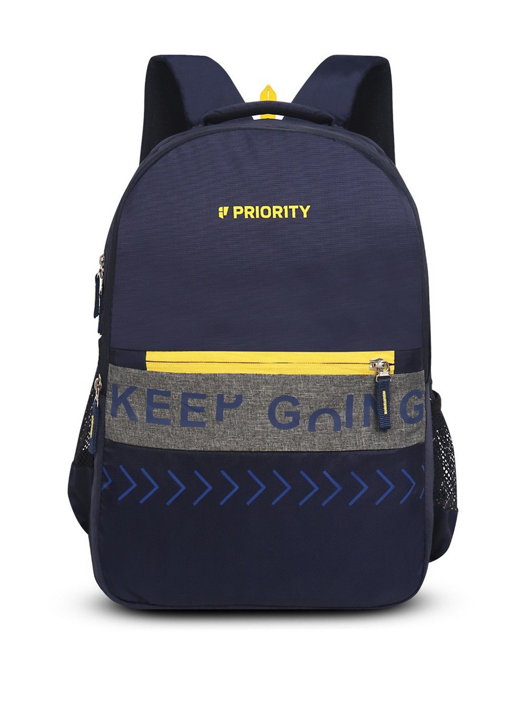 

Priority Unisex Kids Typography Backpack, Navy blue