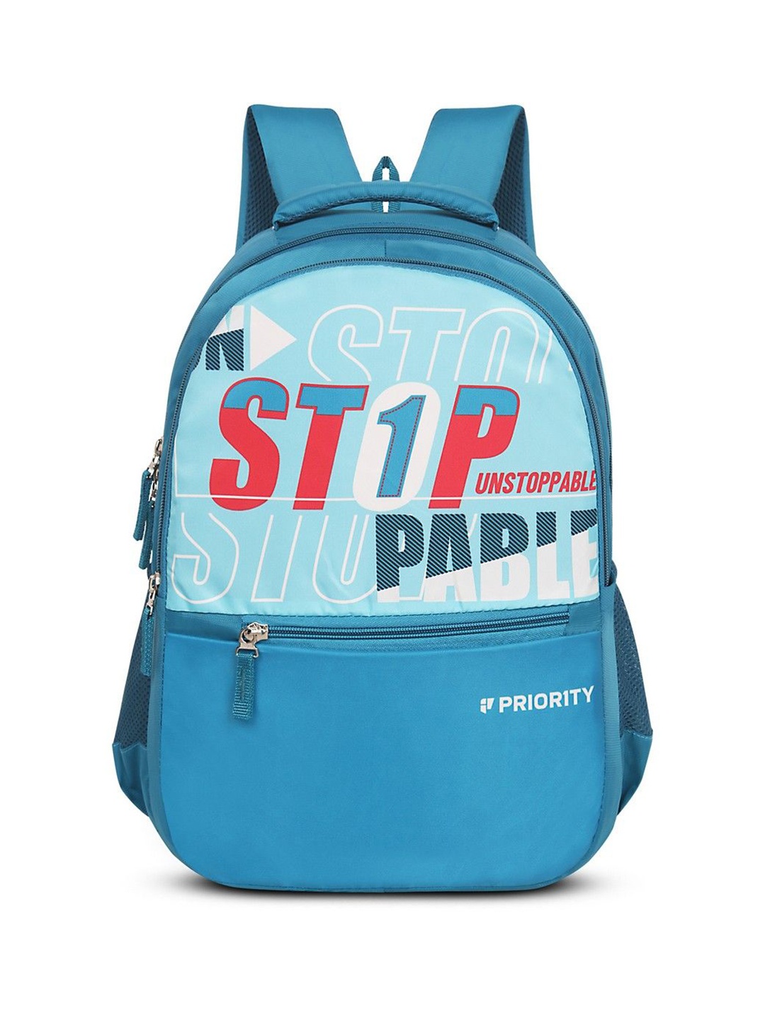 

Priority Kids-Unisex Typography Backpack, Blue