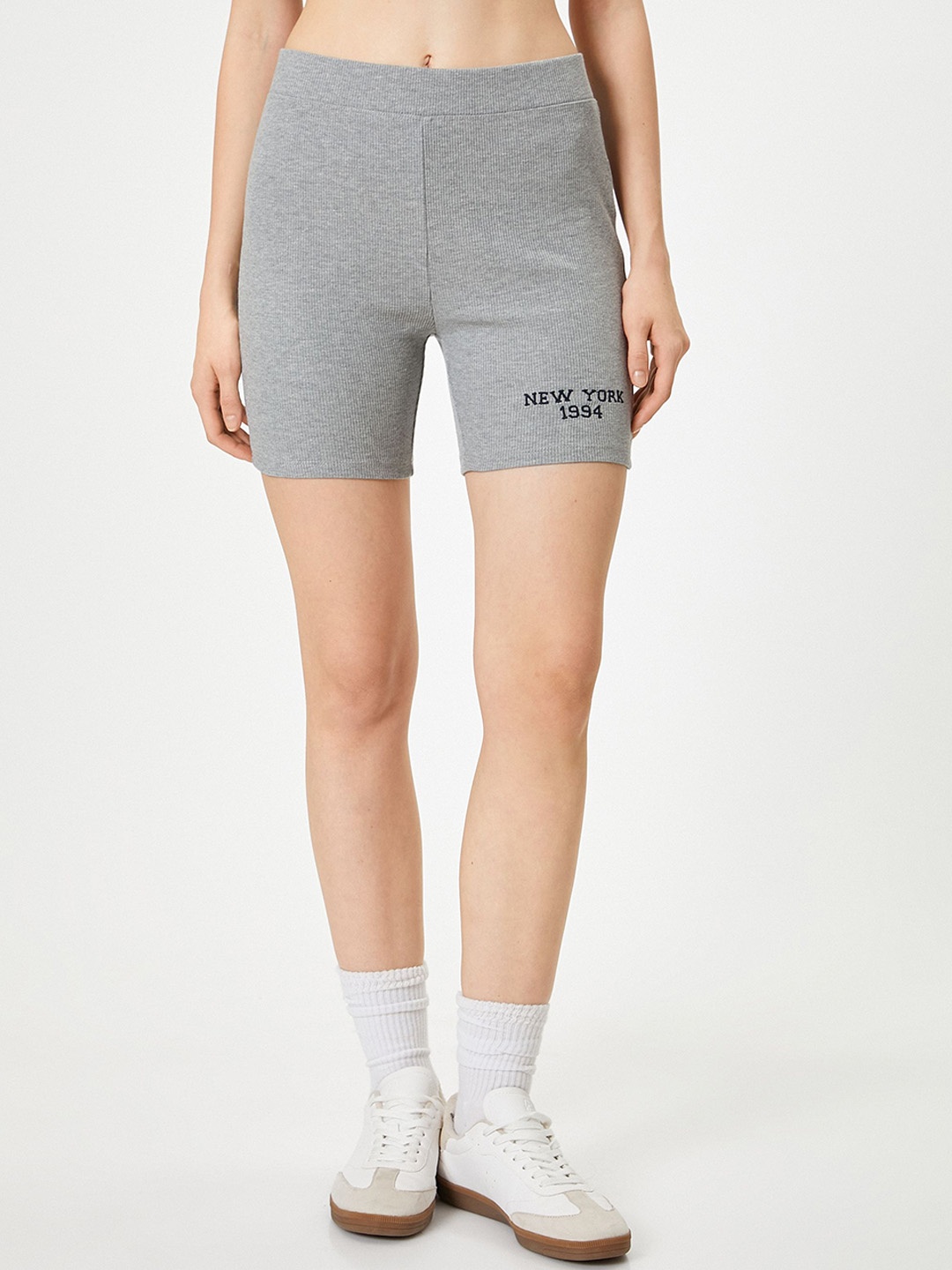

Koton Women Mid-Rise Above Knee-Length Tights, Grey