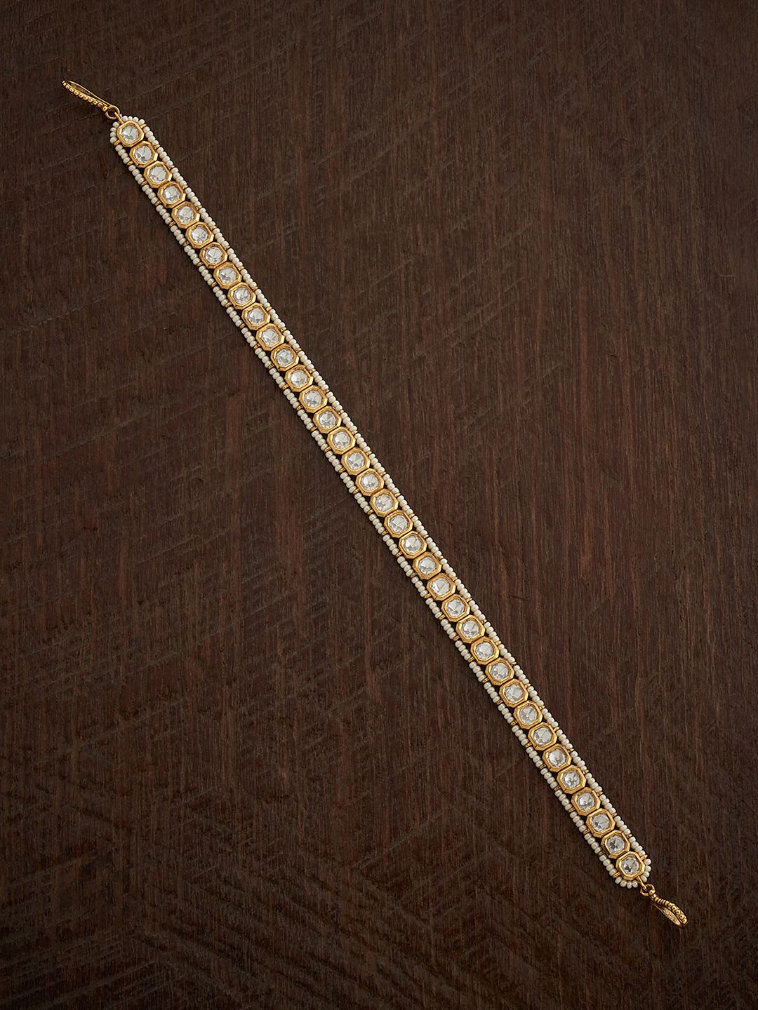 

Kushal's Fashion Jewellery Kundan Studded Sheeshphool Head Jewellery, White