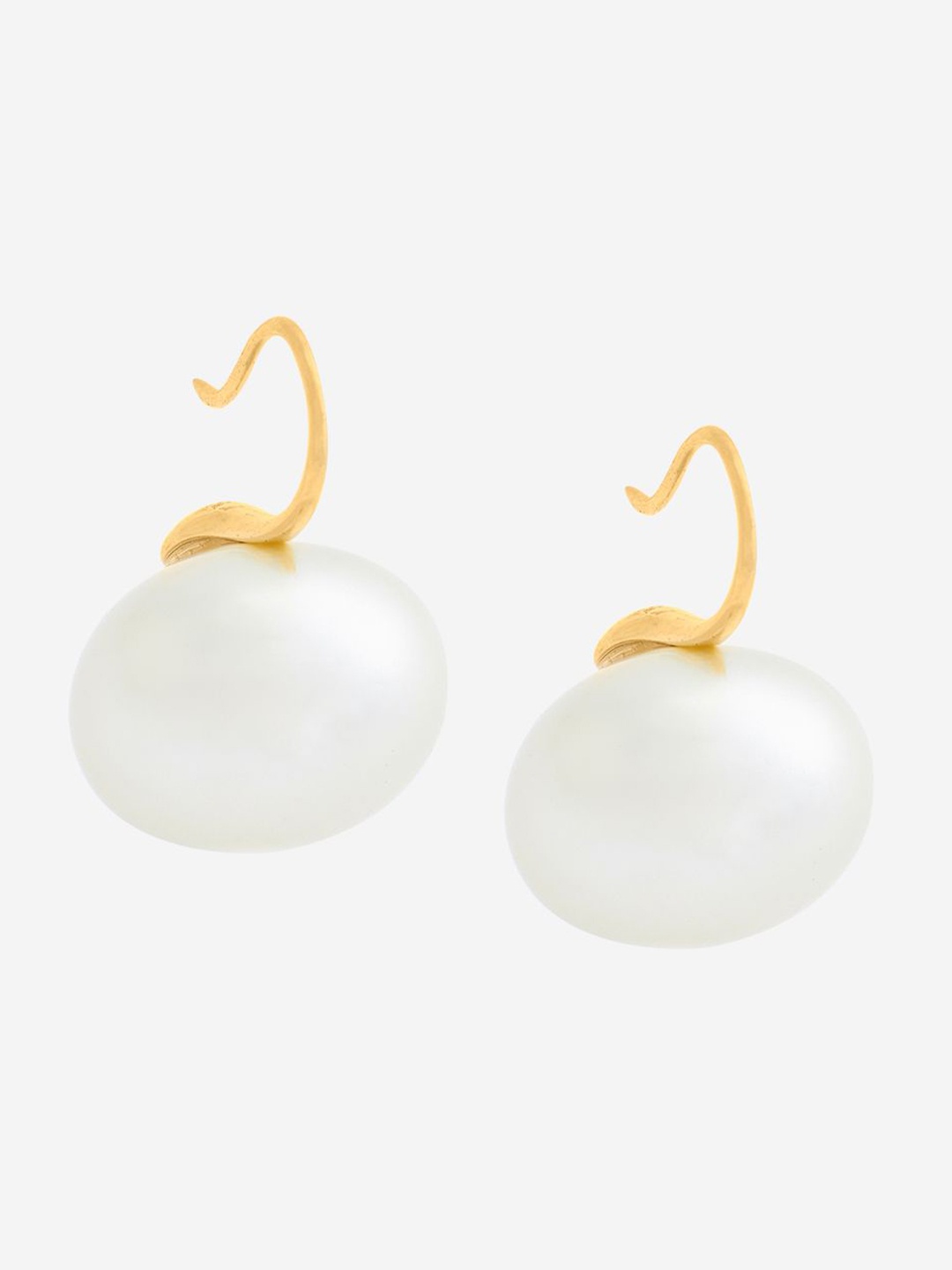 

Kushal's Fashion Jewellery Contemporary Studs Earrings, Cream