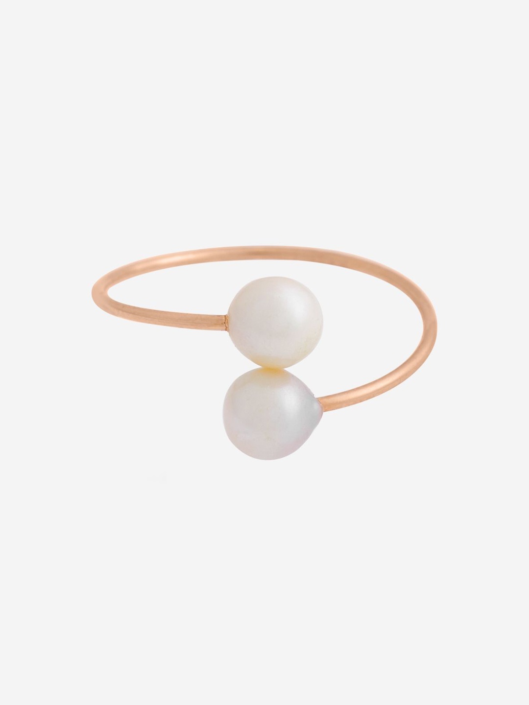 

Kushal's Fashion Jewellery Rose Gold-Plated Finger Ring, White