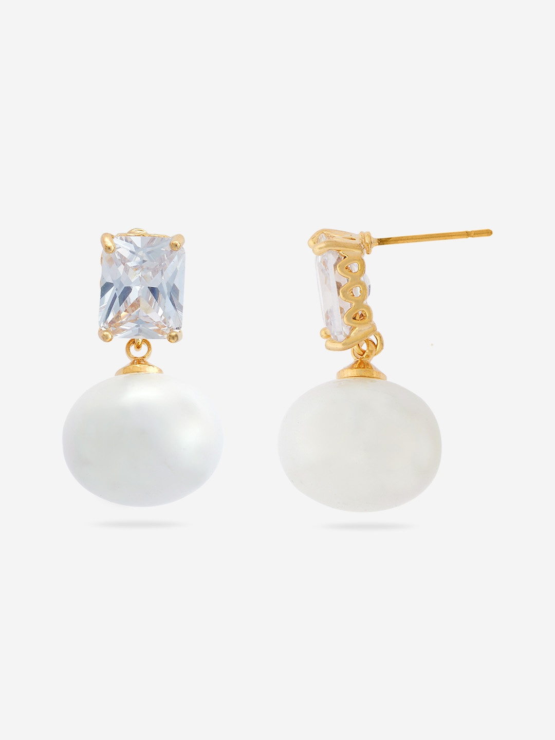 

Kushal's Fashion Jewellery Classic Studs Earrings, White
