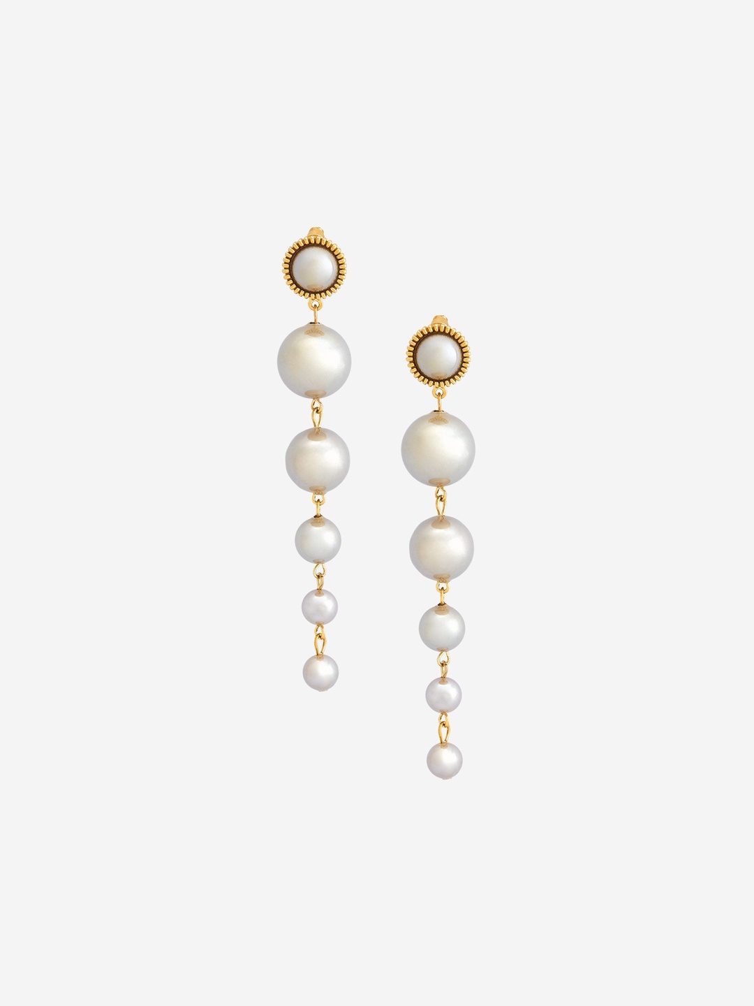 

Kushal's Fashion Jewellery Gold Plated Artificial Stones Drop Earrings