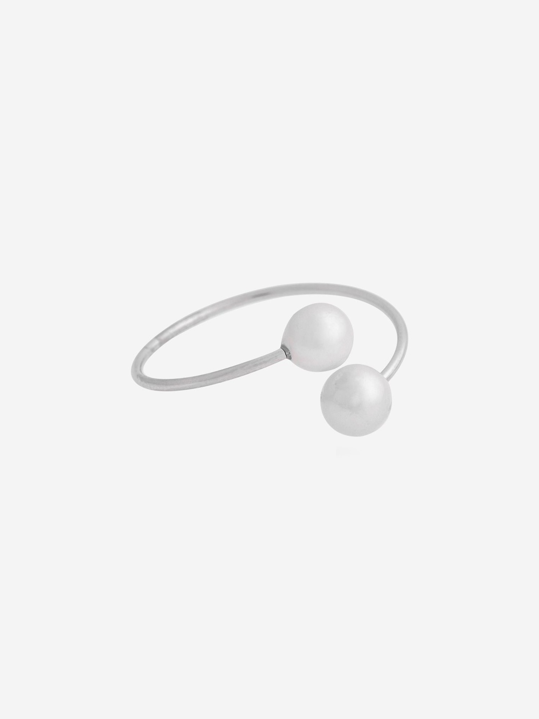 

Kushal's Fashion Jewellery Rhodium-Plated Finger Ring, White