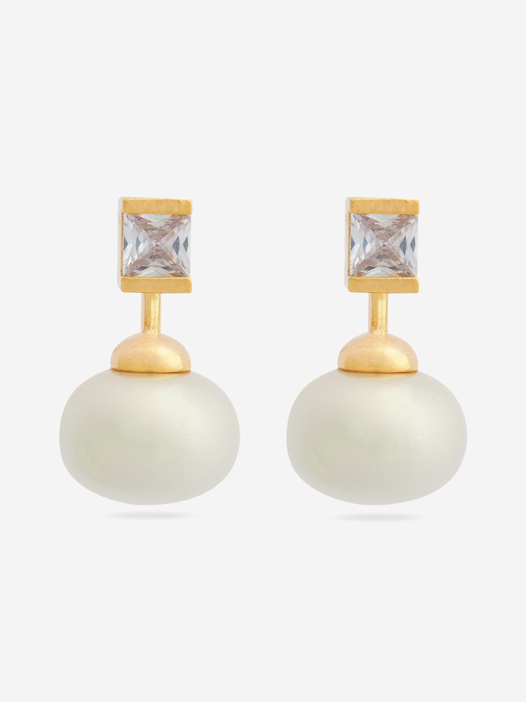 

Kushal's Fashion Jewellery Classic Studs Earrings, White