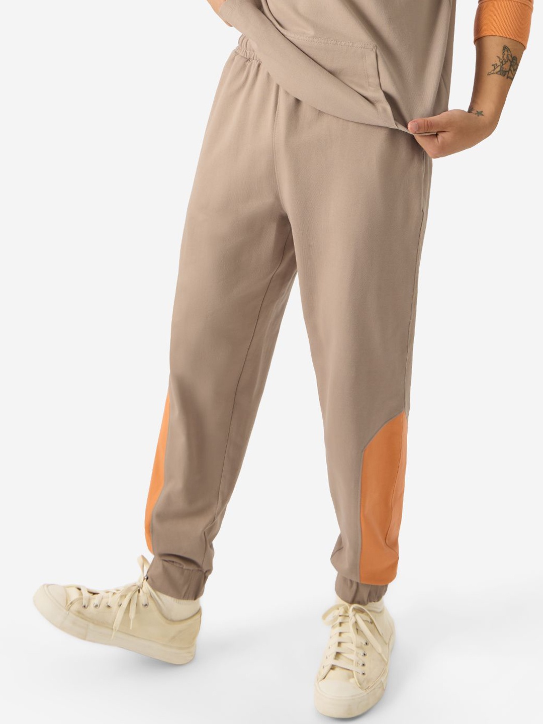 

The Souled Store Pure Cotton Track Pants, Brown