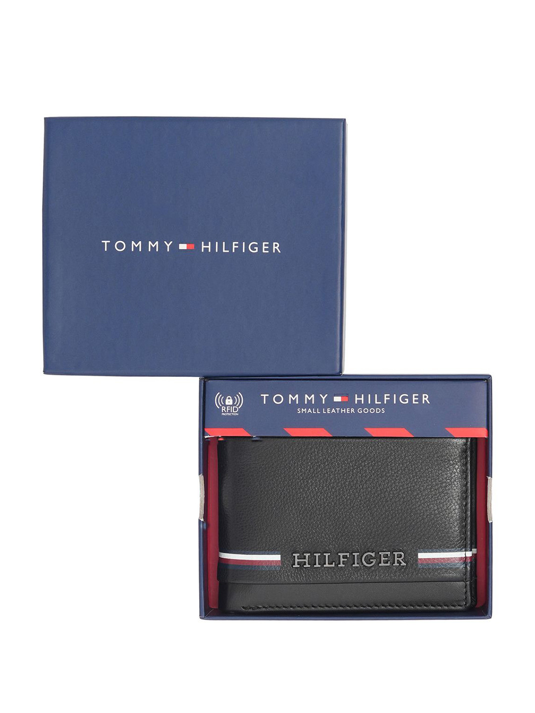 

Tommy Hilfiger Men Leather Two Fold Wallet, Black