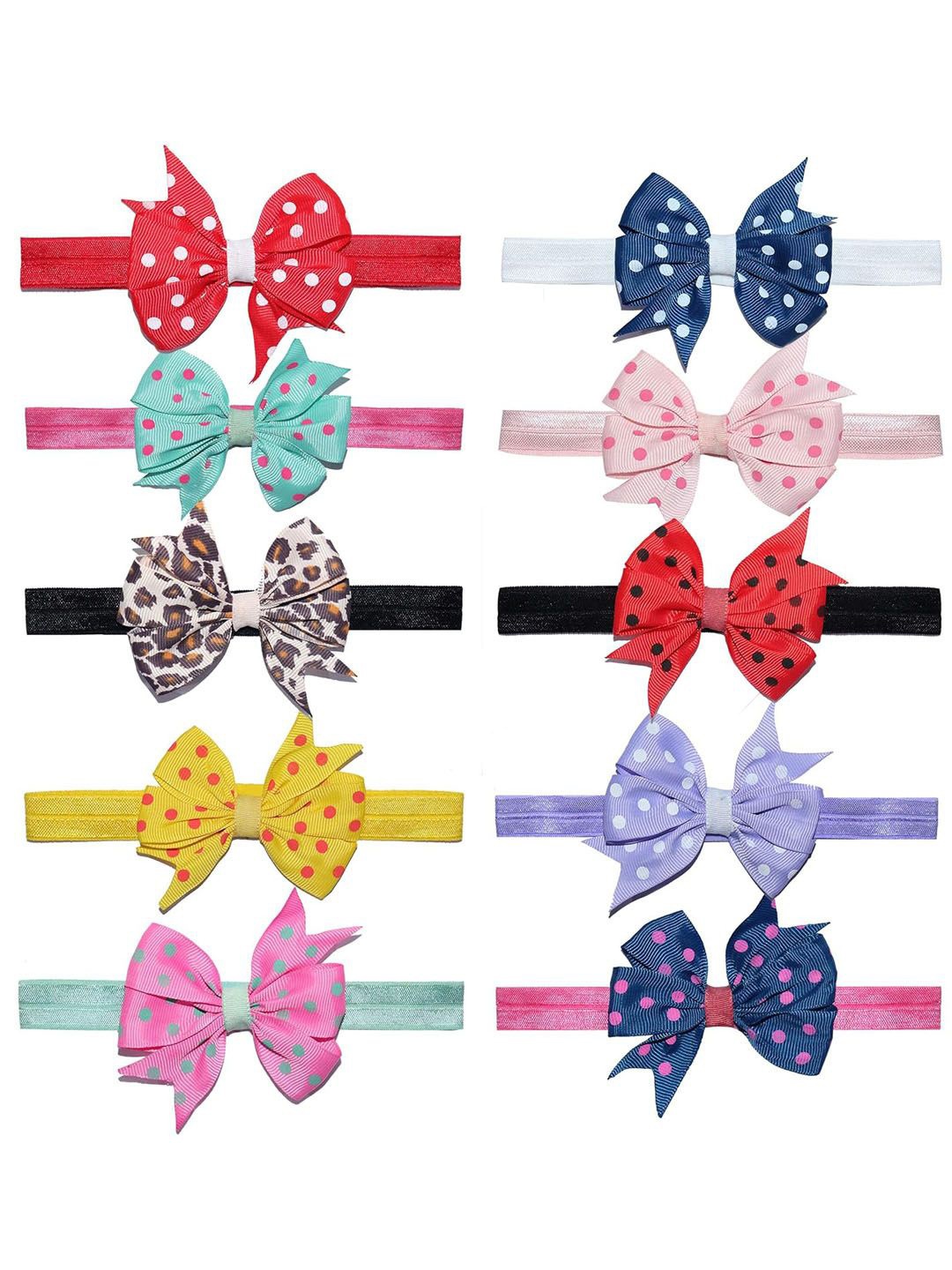 

Xivir Girl Set Of 10 Hairbands, Blue