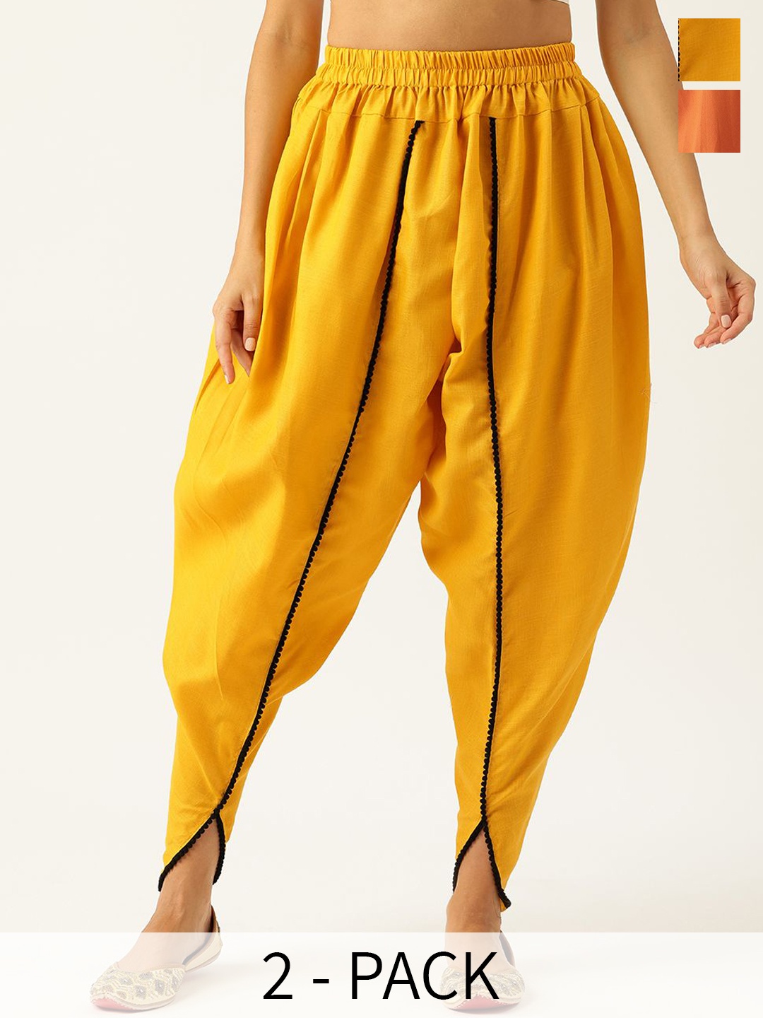 

Molcha Women Loose Fit Cotton Salwar, Yellow