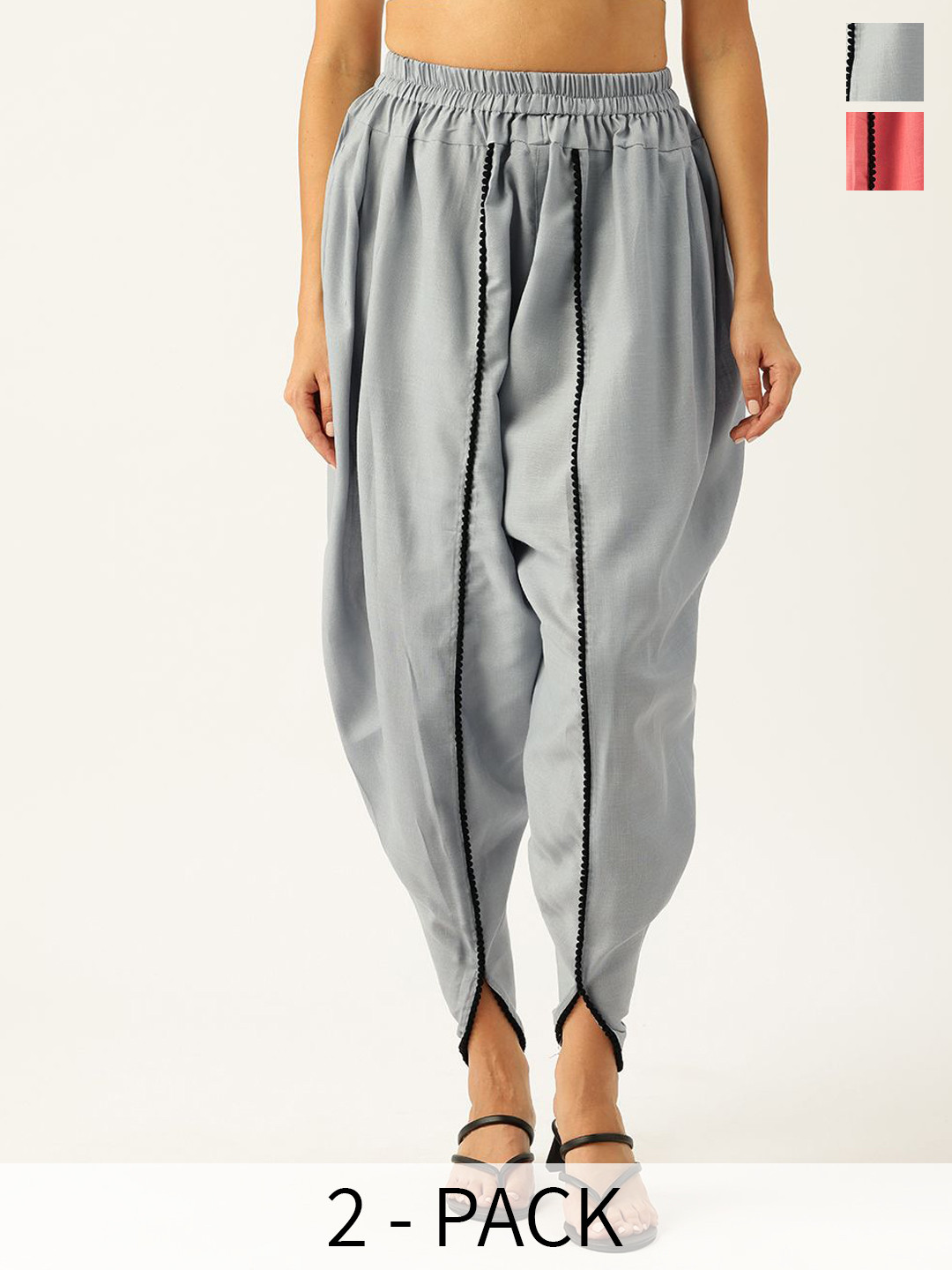 

Molcha Women Loose Fit Cotton Salwar, Grey