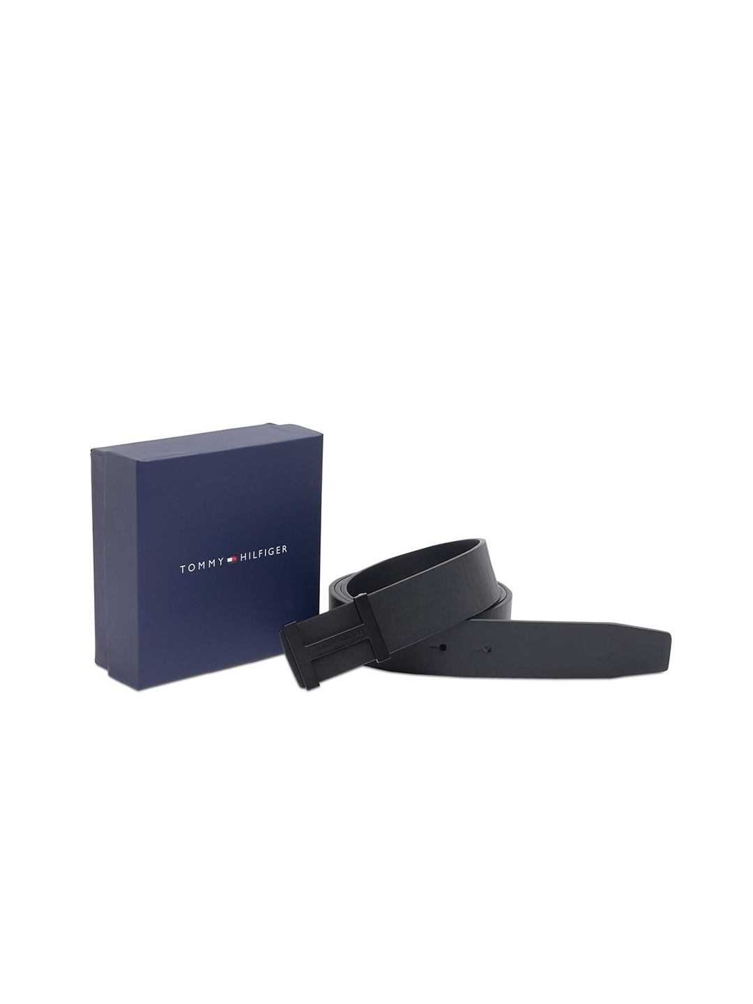 

Tommy Hilfiger Men Solid Push Pin Closure Formal Belt, Black